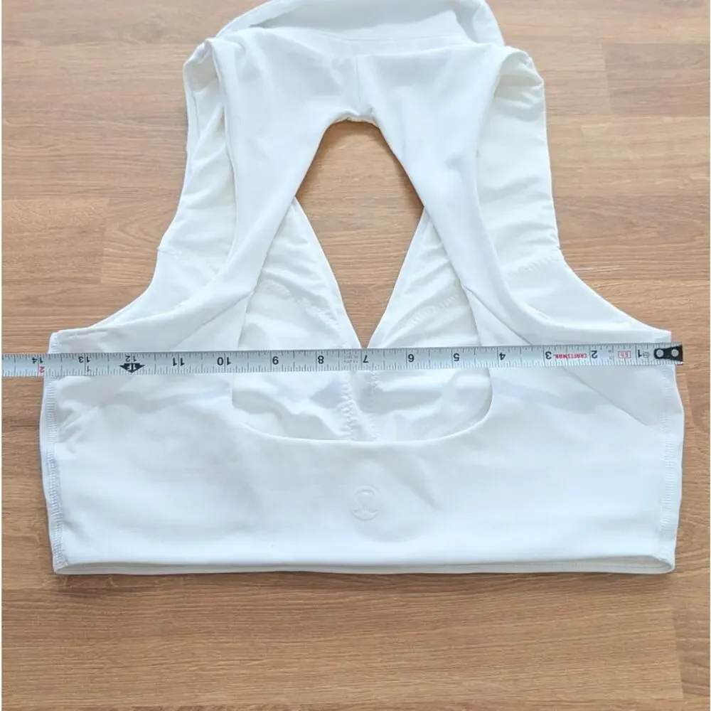 Lululemon W2E71S Collared Tennis Longline Bra Medium Support, B/C Cup Cop Top 8